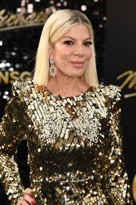 HOLLYWOOD, CA - APRIL 20: Tori Spelling at the premiere of Michael on April 20, 2026 at TCL Chinese Theatre in Hollywood, California. Copyright: xJeffreyxMayer MediaPunchx