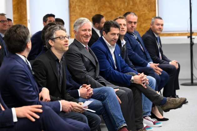 Interregional Royal Visit to WalloniaFlanders 2026 LOUVAIN - LA-NEUVE, BELGIUM - APRIL 21: King Philippe of Belgium pictured visiting Odoo during the first Interregional Royal Visit to WalloniaFlanders on April 21, 2026 in Louvain - La-Neuve, Belgium, 21 04 2026 Louvain - La-Neuve Belgium  Copyright: xPhilipxReynaersx