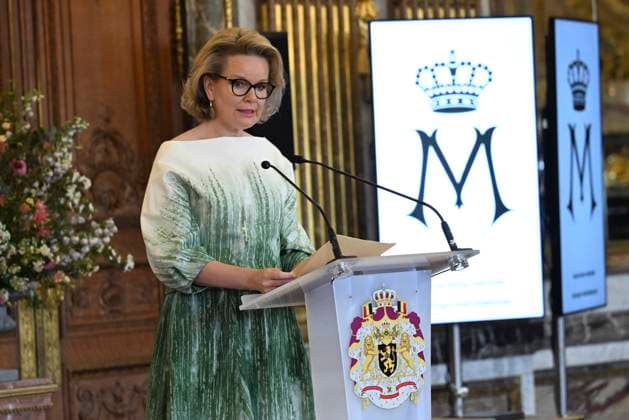Queen Mathilde presents the Queen Mathilde Prize 2026 BRUSSELS, BELGIUM - APRIL 21 : Queen Mathilde presents the Queen Mathilde Prize at the Royal Palace in Brussels. Every year, the Queen Mathilde Fund (FRM) supports inspiring initiatives aimed at helping vulnerable children and young people to build their lives and look to the future on April 21, 2026 in Brussels, Belgium, 21 04 2026 Brussels Belgium  Copyright: xDidierxLebrunx