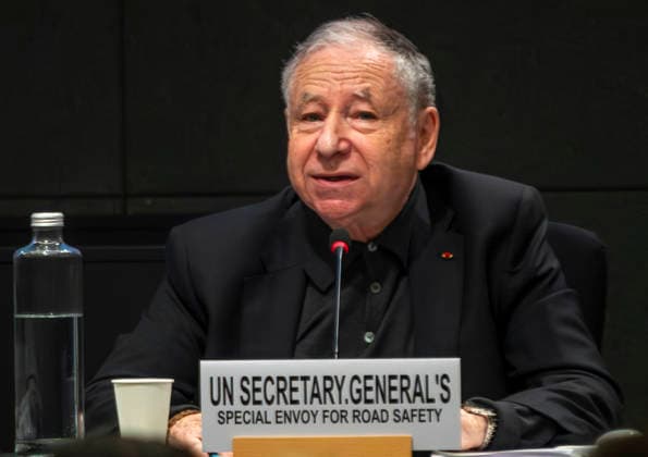 April 21, 2026, Geneva, Geneva, Switzerland: Geneva Switzerland, 04 21 2026: Jean Todt (United Nations Secretary-General s Special Envoy for Road Safety and former director and administrator of Ferrari from 2004 to 2008, and also president of the Fo do ration Internationale de l Automobile (FIA)) explained the conference priorities during the Regional Forum on Sustainable Development for the UNECE Region (United Nations Economic Commission for Europe) and which is also the session of the Housing Committee, which concerns urban development and land management, which was held at United Nations of Geneva in Geneva. Geneva Switzerland - ZUMAd206 20260421_zip_d206_021 Copyright: xEricxDubostx