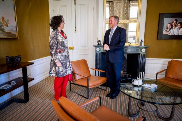 21-04-2026 Palace King Willem-Alexander during a meeting with Minister Heleen Herbert van Economische Zaken en Klimaat at palace Huis ten Bosch in The Hague. Â  Copyright: xPPEx