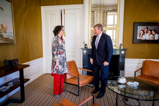 21-04-2026 Palace King Willem-Alexander during a meeting with Minister Heleen Herbert van Economische Zaken en Klimaat at palace Huis ten Bosch in The Hague. Â  Copyright: xPPEx