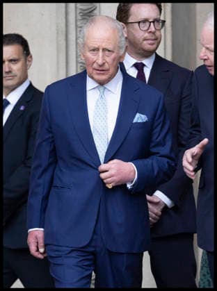 . 21 04 2026. London, United Kingdom. King Charles III leaving the British Museum in London after viewing design recommendations for The Queen Elizabeth Memorial, on the 100th anniversary of the birth of Queen Elizabeth II.  xStephenxLockx xi-Imagesx IIM-26717-0019