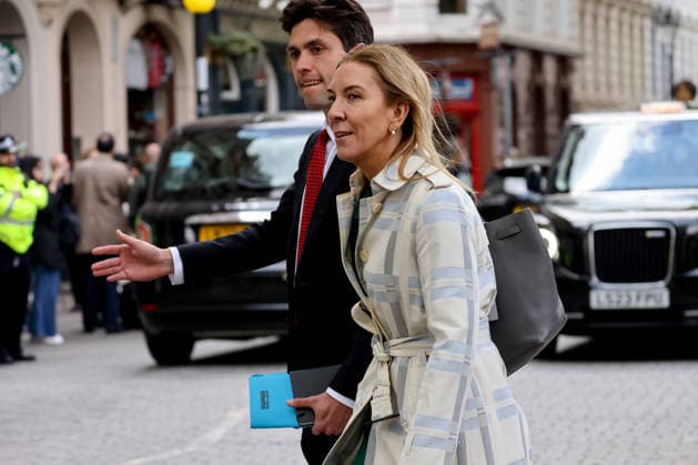 April 21, 2026, London, London, UK: London, UK. Dame Antonia Romeo (R), Cabinet Secretary and Head of the Civil Service departs the British Museum in London after viewing design recommendations, the final design and other elements of the national memorial to the late Queen Elizabeth II, marking the 100th anniversary of her birth. London UK  - ZUMAl94_ 20260421_zaf_l94_042 Copyright: xDinendraxHariax