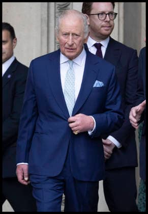. 21 04 2026. London, United Kingdom. King Charles III leaving the British Museum in London after viewing design recommendations for The Queen Elizabeth Memorial, on the 100th anniversary of the birth of Queen Elizabeth II.  xStephenxLockx xi-Imagesx IIM-26717-0022