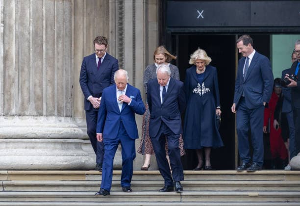 April 21, 2026, London, England, United Kingdom: King CHARLES III is seen with the Chair of the Queen Elizabeth Memorial Committee ROBIN JARVIN after a visit to the British Museum to view the final design for the Queen Elizabeth Memorial. London United Kingdom - ZUMAs262 20260421_zip_s262_009 Copyright: xTayfunxSalcix