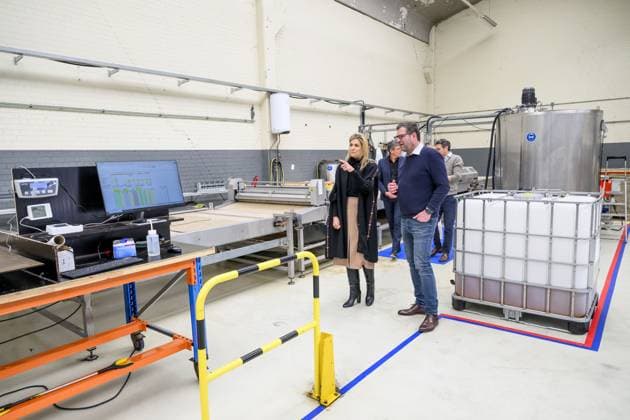Arnhem, The Netherlands, 2026-04-21 14:21:15 ARNHEM, 21-04-2026, Cleantech Park. Queen Maxima visits Cleantech Park Arnhem. Arnhem has been named SME City 2026 by the business association MKB-Nederland. Every year, MKB-Nederland awards this title to a city or region that demonstrates it stands alongside entrepreneurs, actively works towards an attractive business climate, supports collaboration with entrepreneurs, and offers space for innovation, growth, and networking. PHOTO: NLBeeld Patrick van Emst Credit: NL Beeld Patrick van Emst Copyright: xx x