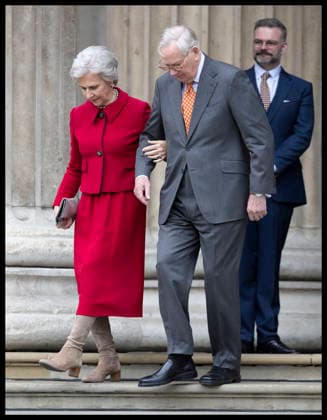 . 21 04 2026. London, United Kingdom. The Duke and Duchess of Gloucester eaving the British Museum in London after viewing design recommendations for The Queen Elizabeth Memorial, on the 100th anniversary of the birth of Queen Elizabeth II.  xStephenxLockx xi-Imagesx IIM-26717-0028