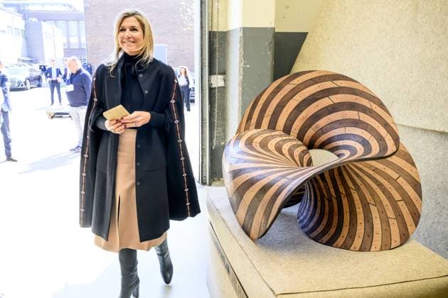 Arnhem, The Netherlands, 2026-04-21 14:14:59 ARNHEM, 21-04-2026, Cleantech Park. Queen Maxima visits Cleantech Park Arnhem. Arnhem has been named SME City 2026 by the business association MKB-Nederland. Every year, MKB-Nederland awards this title to a city or region that demonstrates it stands alongside entrepreneurs, actively works towards an attractive business climate, supports collaboration with entrepreneurs, and offers space for innovation, growth, and networking. PHOTO: NLBeeld Patrick van Emst Credit: NL Beeld Patrick van Emst Copyright: xx x
