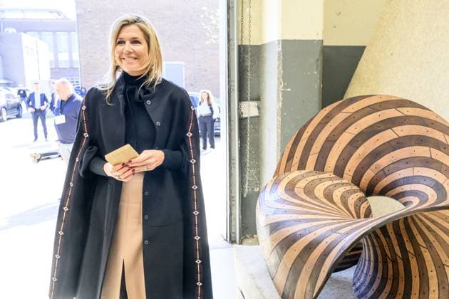 Arnhem, The Netherlands, 2026-04-21 14:14:59 ARNHEM, 21-04-2026, Cleantech Park. Queen Maxima visits Cleantech Park Arnhem. Arnhem has been named SME City 2026 by the business association MKB-Nederland. Every year, MKB-Nederland awards this title to a city or region that demonstrates it stands alongside entrepreneurs, actively works towards an attractive business climate, supports collaboration with entrepreneurs, and offers space for innovation, growth, and networking. PHOTO: NLBeeld Patrick van Emst Credit: NL Beeld Patrick van Emst Copyright: xx x