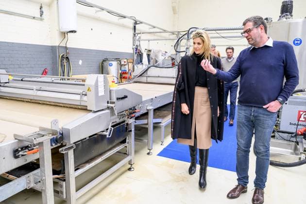 Arnhem, The Netherlands, 2026-04-21 14:21:09 ARNHEM, 21-04-2026, Cleantech Park. Queen Maxima visits Cleantech Park Arnhem. Arnhem has been named SME City 2026 by the business association MKB-Nederland. Every year, MKB-Nederland awards this title to a city or region that demonstrates it stands alongside entrepreneurs, actively works towards an attractive business climate, supports collaboration with entrepreneurs, and offers space for innovation, growth, and networking. PHOTO: NLBeeld Patrick van Emst Credit: NL Beeld Patrick van Emst Copyright: xx x