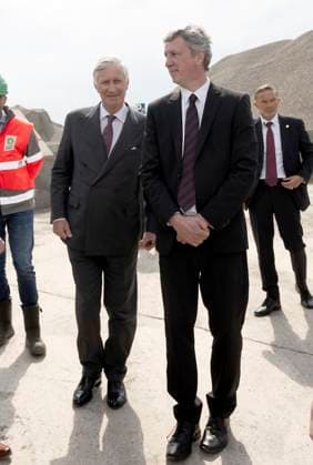 Interregional Royal Visit to WalloniaFlanders 2026 FARCIENNES, BELGIUM - APRIL 21: King Philippe of Belgium pictured visiting DEME Environnement during the first Interregional Royal Visit to WalloniaFlanders on April 21, 2026 in Farciennes, Belgium, 21 04 2026 Farciennes Belgium  Copyright: xPhilipxReynaersx