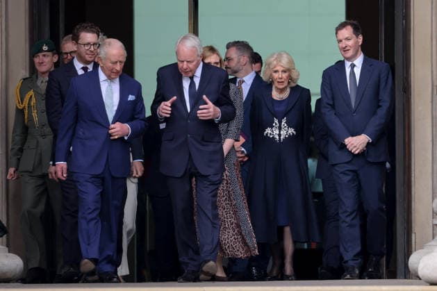 April 21, 2026, London, London, UK: London, UK. King Charles III and Queen Camilla depart the British Museum in London after viewing design recommendations, the final design and other elements of the national memorial to the late Queen Elizabeth II, marking the 100th anniversary of her birth. London UK  - ZUMAl94_ 20260421_zaf_l94_028 Copyright: xDinendraxHariax