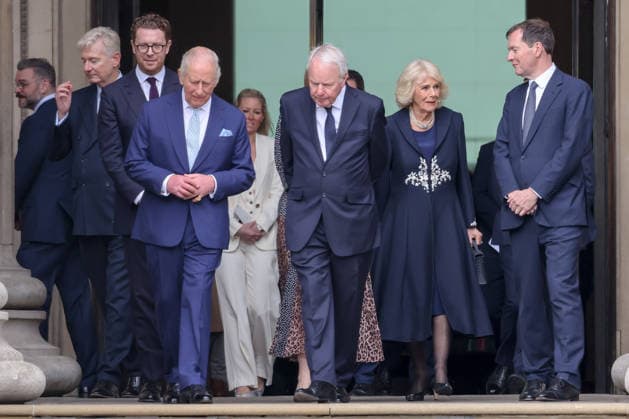 April 21, 2026, London, London, UK: London, UK. King Charles III and Queen Camilla depart the British Museum in London after viewing design recommendations, the final design and other elements of the national memorial to the late Queen Elizabeth II, marking the 100th anniversary of her birth. London UK  - ZUMAl94_ 20260421_zaf_l94_030 Copyright: xDinendraxHariax