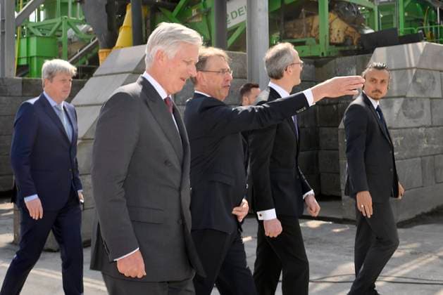 Interregional Royal Visit to WalloniaFlanders 2026 FARCIENNES, BELGIUM - APRIL 21: King Philippe of Belgium pictured visiting DEME Environnement during the first Interregional Royal Visit to WalloniaFlanders on April 21, 2026 in Farciennes, Belgium, 21 04 2026 Farciennes Belgium  Copyright: xPhilipxReynaersx