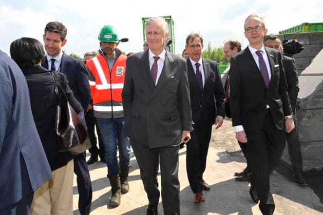 Interregional Royal Visit to WalloniaFlanders 2026 FARCIENNES, BELGIUM - APRIL 21: King Philippe of Belgium pictured visiting DEME Environnement during the first Interregional Royal Visit to WalloniaFlanders on April 21, 2026 in Farciennes, Belgium, 21 04 2026 Farciennes Belgium  Copyright: xPhilipxReynaersx