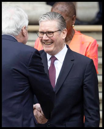 . 21 04 2026. London, United Kingdom. UK Prime Minister Keir Starmer leaving the British Museum in London after viewing design recommendations for The Queen Elizabeth Memorial, on the 100th anniversary of the birth of Queen Elizabeth II.  xStephenxLockx xi-Imagesx IIM-26717-0032