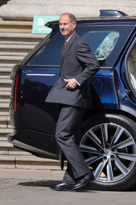 April 21, 2026, London, London, UK: London, UK. Prince Edward, Duke of Edinburgh arrives at the British Museum in London to view design recommendations, the final design and other elements of the national memorial to the late Queen Elizabeth II, marking the 100th anniversary of her birth. London UK  - ZUMAl94_ 20260421_zaf_l94_051 Copyright: xDinendraxHariax