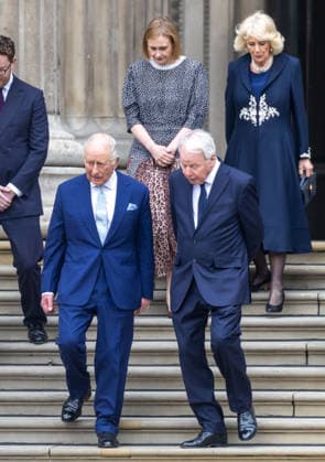 April 21, 2026, London, England, United Kingdom: King CHARLES III is seen with the Chair of the Queen Elizabeth Memorial Committee ROBIN JARVIN after a visit to the British Museum to view the final design for the Queen Elizabeth Memorial. London United Kingdom  - ZUMAs262 20260421_zip_s262_008 Copyright: xTayfunxSalcix
