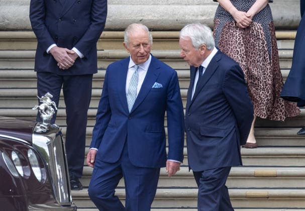 April 21, 2026, London, England, United Kingdom: King CHARLES III is seen with the Chair of the Queen Elizabeth Memorial Committee ROBIN JARVIN after a visit to the British Museum to view the final design for the Queen Elizabeth Memorial. London United Kingdom  - ZUMAs262 20260421_zip_s262_014 Copyright: xTayfunxSalcix