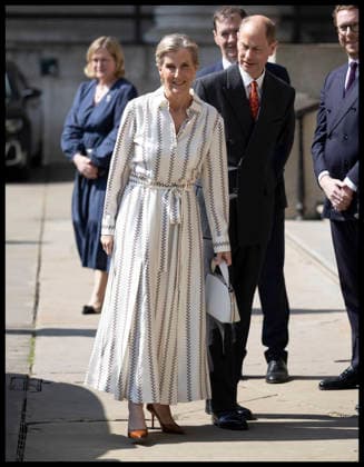 . 21 04 2026. London, United Kingdom. Prince Edward and Sophie, the Duke and Duchess of Edinburgh ,arriving at the British Museum in London to view design recommendations for The Queen Elizabeth Memorial, on the 100th anniversary of the birth of Queen Elizabeth II.  xStephenxLockx xi-Imagesx IIM-26717-0038