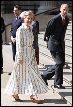. 21 04 2026. London, United Kingdom. Prince Edward and Sophie, the Duke and Duchess of Edinburgh ,arriving at the British Museum in London to view design recommendations for The Queen Elizabeth Memorial, on the 100th anniversary of the birth of Queen Elizabeth II.  xStephenxLockx xi-Imagesx IIM-26717-0042