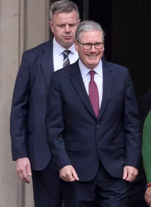 April 21, 2026, London, London, UK: London, UK. Prime Minister, Keir Starmer departs the British Museum in London after viewing design recommendations, the final design and other elements of the national memorial to the late Queen Elizabeth II, marking the 100th anniversary of her birth. London UK  - ZUMAl94_ 20260421_zaf_l94_065 Copyright: xDinendraxHariax