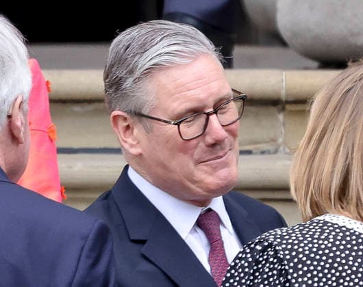 April 21, 2026, London, London, UK: London, UK. Prime Minister, Keir Starmer departs the British Museum in London after viewing design recommendations, the final design and other elements of the national memorial to the late Queen Elizabeth II, marking the 100th anniversary of her birth. London UK  - ZUMAl94_ 20260421_zaf_l94_066 Copyright: xDinendraxHariax
