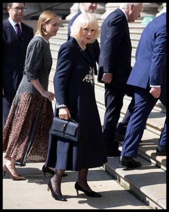 . 21 04 2026. London, United Kingdom. Queen Camilla arriving at the British Museum in London to view design recommendations for The Queen Elizabeth Memorial, on the 100th anniversary of the birth of Queen Elizabeth II.  xStephenxLockx xi-Imagesx IIM-26717-0048