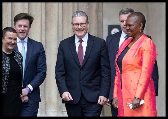 . 21 04 2026. London, United Kingdom. UK Prime Minister Keir Starmer leaving the British Museum in London after viewing design recommendations for The Queen Elizabeth Memorial, on the 100th anniversary of the birth of Queen Elizabeth II.  xStephenxLockx xi-Imagesx IIM-26717-0053