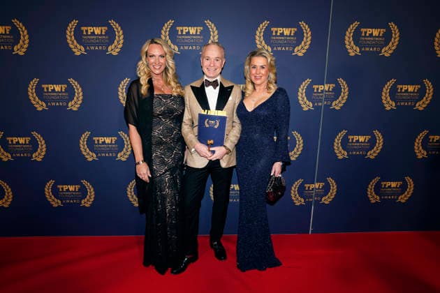 GÖTEBORG, SWEDEN 20260421 Rebecka Gunnarsson, Peder Lamm and Jessika Lundström arrive at The Perfect World Foundation Award gala at the Stock Exchange in Gothenburg GÖTEBORG SWEDEN x9200x  Copyright: xBjörnxLarssonxRosvall TTx THE PERFECT WORLD FOUNDATION AWARD 2026 9zmbv7KL4is