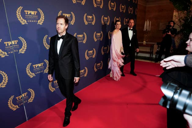 GOTHENBURG, SWEDEN 20260421 Sebastian Vettel arrives at The Perfect World Foundation Award gala at the Gothenburg Stock Exchange GOTHENBURG SWEDEN x9200x  Copyright: xBjörnxLarssonxRosvall TTx THE PERFECT WORLD FOUNDATION AWARD 2026 wHas2euU2gM