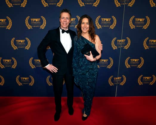 GÖTEBORG, SWEDEN 20260421 Thed Björk and Cecilia Björk Bang Melchior arrive at The Perfect World Foundation Award gala at the Stock Exchange in Gothenburg GÖTEBORG SWEDEN x9200x  Copyright: xBjörnxLarssonxRosvall TTx THE PERFECT WORLD FOUNDATION AWARD 2026 zjfkGG2WJ2Y