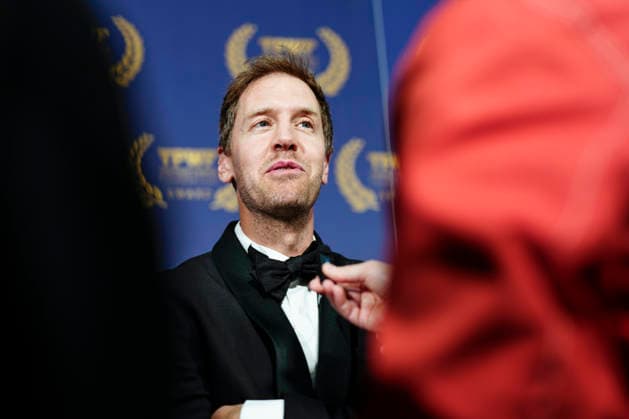 GOTHENBURG, SWEDEN 20260421 Sebastian Vettel is greeted by reporters as he arrives at The Perfect World Foundation Award gala at the Gothenburg Stock Exchange GOTHENBURG, SWEDEN x9200x  Copyright: xBjörnxLarssonxRosvall TTx THE PERFECT WORLD FOUNDATION AWARD 2026 sfWseLjRMLM