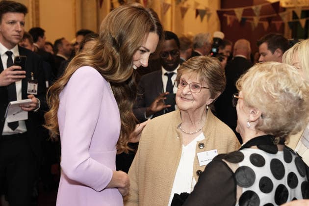 . 21 04 2026. London, United Kingdom. Kate Middleton, the Princess of Wales, at a reception at Buckingham Palace in London, to celebrate the100th anniversary of the birth of Queen Elizabeth II.  xi-Imagesx xPoolx IIM-26717-0065