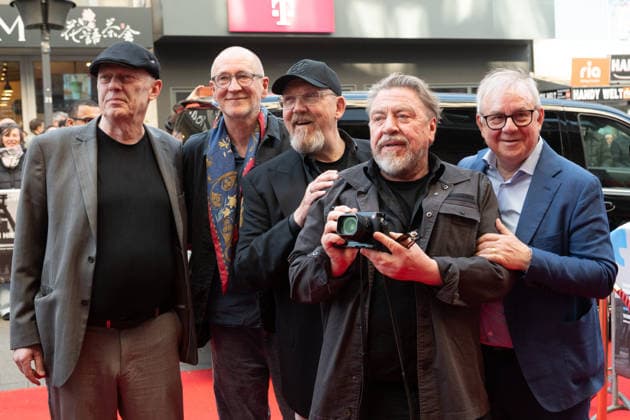 Director Christoph RUETER, Rüter, actor Peter LOHMEYER, actor Dietmar BAER, Bär, actor Armin ROHDE, actor Joachim KROL, red carpet, red carpet show, arrival, arrival, film premiere Vier von hier, 21 04 2026, at the Lichtburg in Essen,