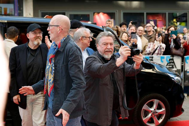 Dietmar Bär, Peter Lohmeyer, Joachim Krol and Armin Rohde at the premiere of the documentary Vier von Hier at the Lichtburg Essen, 21 04 2026 Foto:xT.xSchröerx xFuturexImagex vier_6401