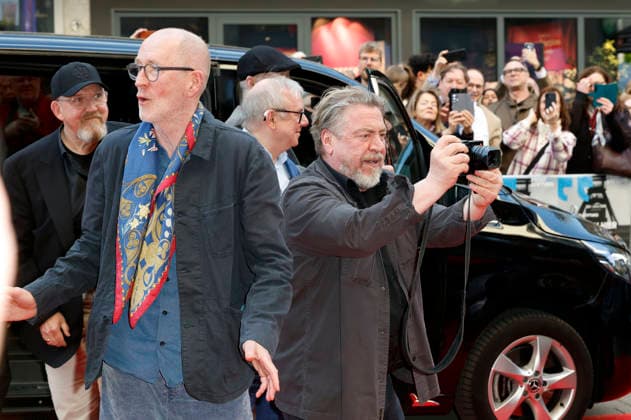 Dietmar Bär, Peter Lohmeyer, Joachim Krol and Armin Rohde at the premiere of the documentary Vier von Hier at the Lichtburg Essen, 21 04 2026 Foto:xT.xSchröerx xFuturexImagex vier_6402