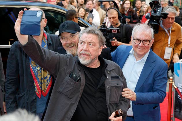 Peter Lohmeyer, Dietmar Bär, Armin Rohde and Joachim Krol at the premiere of the documentary Vier von Hier at the Lichtburg Essen, 21 04 2026 Foto:xT.xSchröerx xFuturexImagex vier_6403