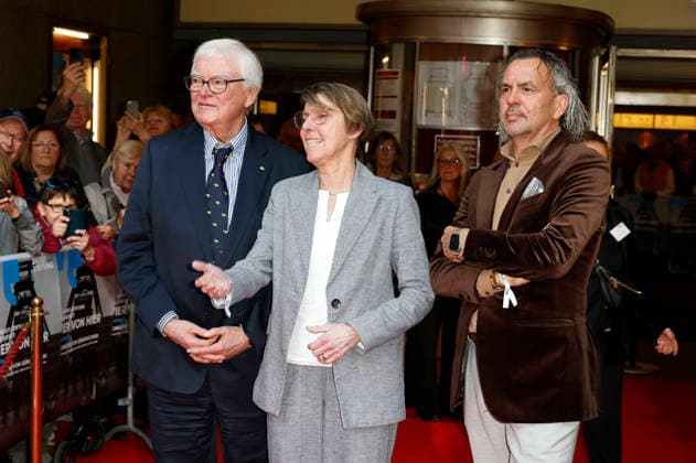 Bodo Hombach, Bettina Böttinger and Boris Berger at the premiere of the documentary Vier von Hier at the Lichtburg Essen, 21 04 2026 Foto:xT.xSchröerx xFuturexImagex vier_6408