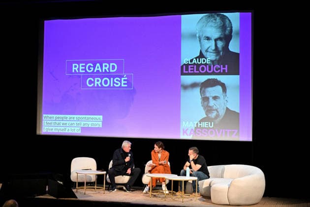 Claude Lelouch and Mathieu Kassovitz during one of the Pro Talks at the 2nd edition of the WAIFF World A I Film Festival in Cannes, on April 21, 2026, a unique event dedicated to the interaction between new technologies and cinematographic and audiovisual creation The World AI Film Festival WAiFF relies on a team of visionary leaders and pioneering organizations, united by a common mission to unleash the creative potential of artificial intelligence in the service of cinema, while respecting the ethics and rights of creators Marco Landi, former Chairman of Apple and a leading figure in the field of artificial intelligence, is the festivals founder and main supporter. He is followed by the Alpes Maritimes department, headed by Charles Ange  Copyright: xBrunoxBebertx xBestimagexBrunoxBebertx xBestimagex