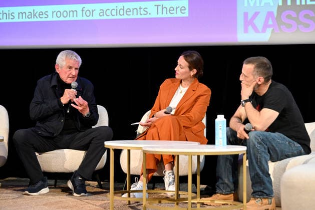 Claude Lelouch and Mathieu Kassovitz during one of the Pro Talks at the 2nd edition of the WAIFF World A I Film Festival in Cannes, on April 21, 2026, a unique event dedicated to the interaction between new technologies and cinematographic and audiovisual creation The World AI Film Festival WAiFF relies on a team of visionary leaders and pioneering organizations, united by a common mission to unleash the creative potential of artificial intelligence in the service of cinema, while respecting the ethics and rights of creators Marco Landi, former Chairman of Apple and a leading figure in the field of artificial intelligence, is the festivals founder and main supporter. He is followed by the Alpes Maritimes department, headed by Charles Ange  Copyright: xBrunoxBebertx xBestimagexBrunoxBebertx xBestimagex