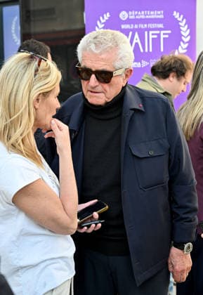 Claude Lelouch and his daughter Sarah during one of the Pro Talks at the 2nd edition of the WAIFF World A I Film Festival in Cannes, on April 21, 2026, a groundbreaking event dedicated to the interaction between new technologies and film and audiovisual creation The World AI Film Festival WAiFF relies on a team of visionary leaders and pioneering organizations, united by a common mission to unleash the creative potential of artificial intelligence in the service of cinema, while respecting the ethics and rights of creators Marco Landi, former Chairman of Apple and a leading figure in the field of artificial intelligence, is the festivals founder and main supporter. He is followed by the Alpes Maritimes department, headed by Charles Ange Gi  Copyright: xBrunoxBebertx xBestimagexBrunoxBebertx xBestimagex