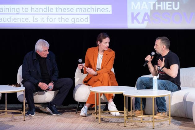 2nd World AI Film Festival - Conference - Cannes Claude Lelouch and Mathieu Kassovitz give a conference during the 2nd World AI Film Festival (WAIFF) at the Miramar theatre. France on April 21, 2026. Photo by Shootpix ABACAPRESS.COM Cannes France  Copyright: xShootpix ABACAx