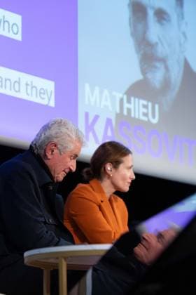 2nd World AI Film Festival - Conference - Cannes Claude Lelouch and Mathieu Kassovitz give a conference during the 2nd World AI Film Festival (WAIFF) at the Miramar theatre. France on April 21, 2026. Photo by Shootpix ABACAPRESS.COM Cannes France  Copyright: xShootpix ABACAx