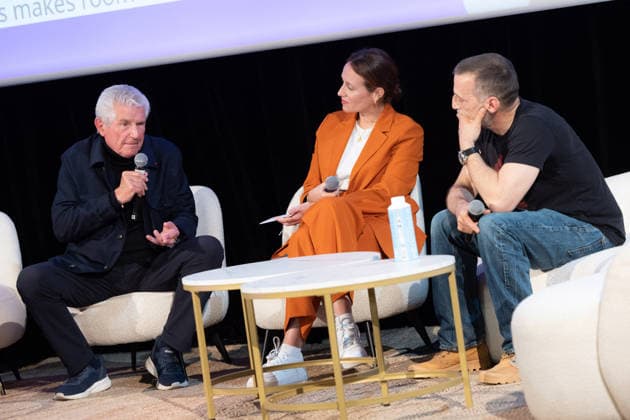 2nd World AI Film Festival - Conference - Cannes Claude Lelouch and Mathieu Kassovitz give a conference during the 2nd World AI Film Festival (WAIFF) at the Miramar theatre. France on April 21, 2026. Photo by Shootpix ABACAPRESS.COM Cannes France  Copyright: xShootpix ABACAx