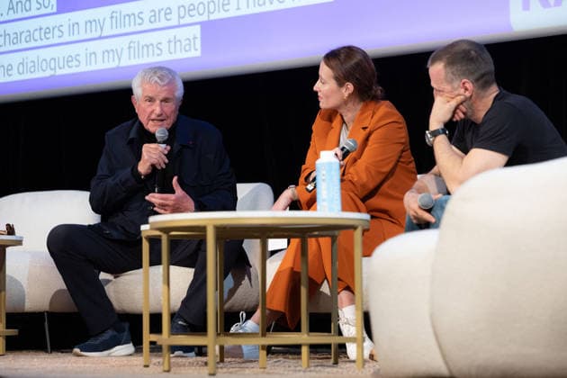 2nd World AI Film Festival - Conference - Cannes Claude Lelouch and Mathieu Kassovitz give a conference during the 2nd World AI Film Festival (WAIFF) at the Miramar theatre. France on April 21, 2026. Photo by Shootpix ABACAPRESS.COM Cannes France  Copyright: xShootpix ABACAx