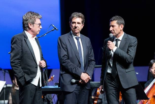 2nd World AI Film Festival Opening Ceremony - Cannes Jean-Michel JArre, Charles-Ange Ginesy, David Lisnard attend the 2nd World AI Film Festival (WAIFF) opening ceremony at the Palais des Festivals in Cannes. France on April 21, 2026. Photo by Shootpix ABACAPRESS.COM Cannes France  Copyright: xShootpix ABACAx