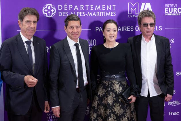 2nd World AI Film Festival Opening ceremony photocall - Cannes David Lisnard, mayor of Cannes, Jean-Michel Jarre, Gong Li, Charles-Ange Ginesy attend the 2nd World AI Film Festival (WAIFF) opening ceremony photocall at the Palais des Festivals in Cannes, France on April 21, 2026. Photo by Shootpix ABACAPRESS.COM Cannes France  Copyright: xShootpix ABACAx