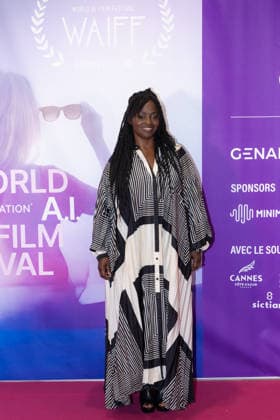 2nd World AI Film Festival Opening ceremony photocall - Cannes Aïssa Maïga attends the 2nd World AI Film Festival (WAIFF) opening ceremony photocall at the Palais des Festivals in Cannes, France on April 21, 2026. Photo by Shootpix ABACAPRESS.COM Cannes France  Copyright: xShootpix ABACAx